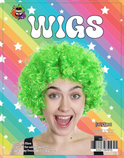 Wig Afro Lime Green