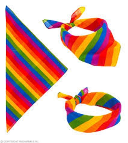 Bandanna - Rainbow Multicolor 53x53cm