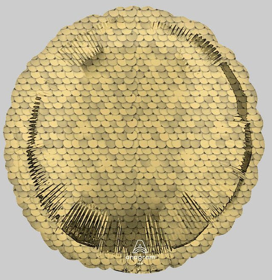 Foil Balloon Glitter Gold Sequins