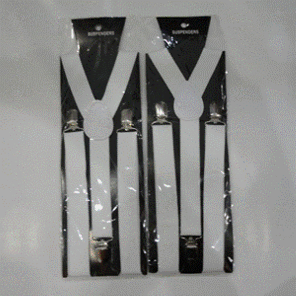 Suspender Braces White