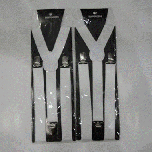 Suspender Braces White