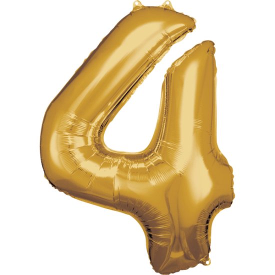 Foil Balloon - SS 4 Gold 34in