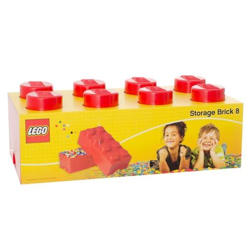 LEGO Storage Brick 8 Knob (50cm) Red