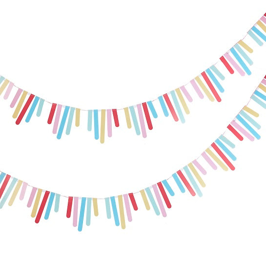 Bunting - Multicoloured Fringe Card