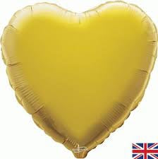 Foil Bal Plain - Gold Heart