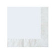 Solid White Serviettes 20s