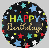 Foil Balloon Happy Birtday Stars