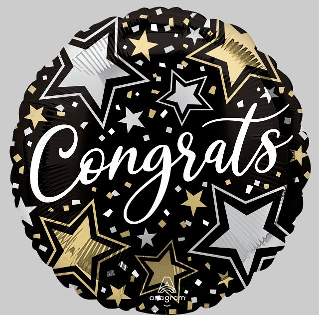 Foil Balloon - Congrats Stars
