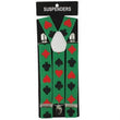 Casino Suspender Braces Green w/Casino