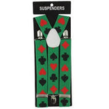 Casino Suspender Braces Green w/Casino