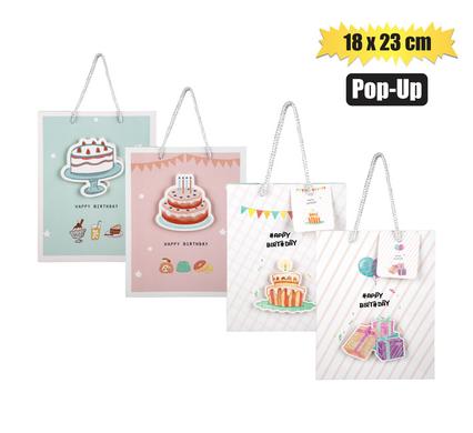 Gift Bag Paper Medium 18x23cm Pop- Up