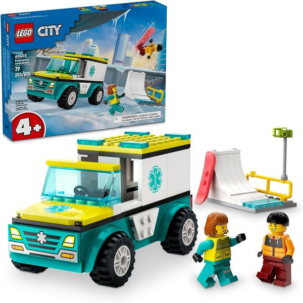 Lego City Ambulance &amp; Snowboarder