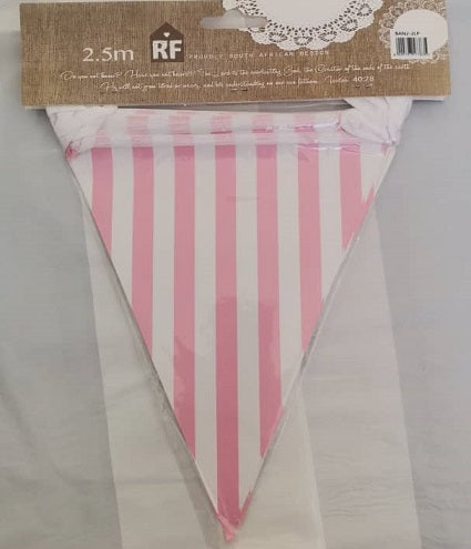 Bunting - Stripe Light Pink 2.5m