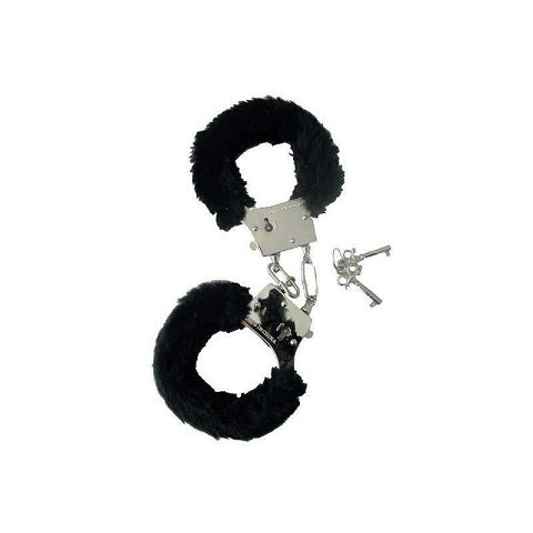 Handcuffs Metal Fur Black