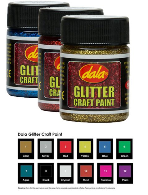 Craft Paint 50ml GLITTER GOLD