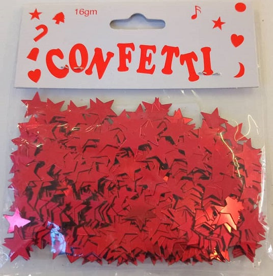 Confetti - Red Stars 11mm 16g