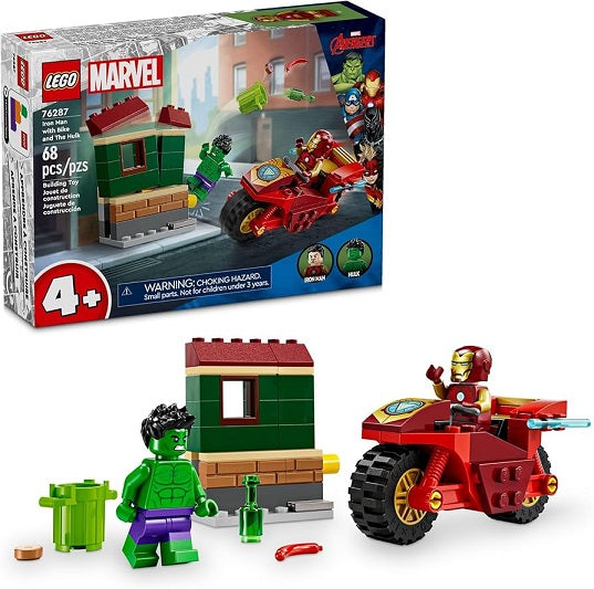 Lego Iron Man with Bike and the Hulk