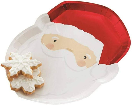 Xmas - Plates Santa Shaped (8)