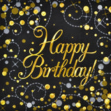 BDay - Serviettes Sparkl Blck/Gold (16)