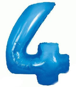 Foil Balloon - SS 4 Blue 34 inch