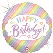 Foil Balloon - Happy Birthday Pastel