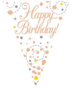 BDay - Bunting Sparkling Fizz Rose Gold