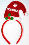 Christmas - Alice Band w/Hat Ho Ho