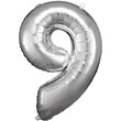 Foil Balloon - SS 9 Silver 34inch