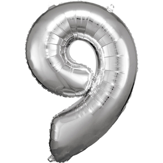 Foil Balloon - SS 9 Silver 34inch