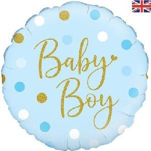 Baby Shower - FB Baby Boy Sparkling Dots