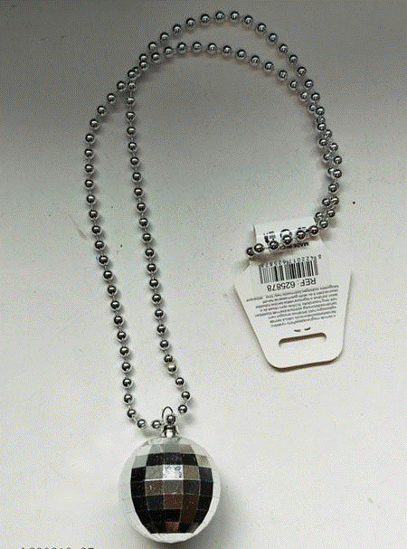 Necklace - Beaded with Disco Ball
