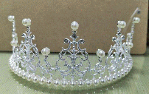Tiara Silver with Pearls