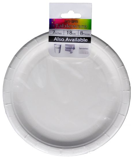 Plates - White 17cm (8)