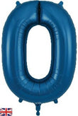 Foil Balloon Super Shape 0 Navy 34inch