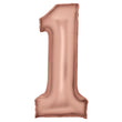 Foil Balloon Super Shape 1 Silk Rose Gold 34inch