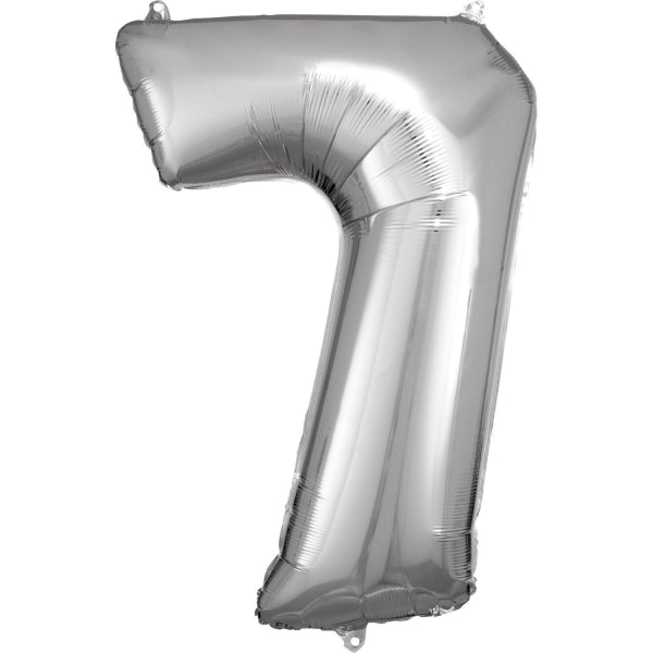 Foil Balloon - SS 7 Silver 34inch