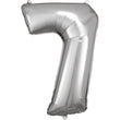 Foil Balloon - SS 7 Silver 34inch