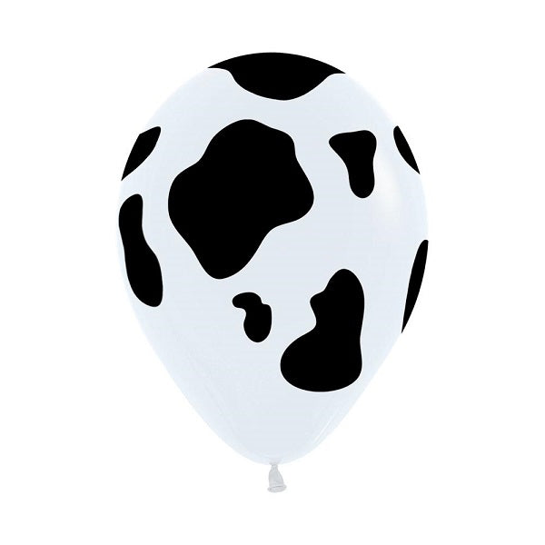 Balloon - Latex Cow Print on White