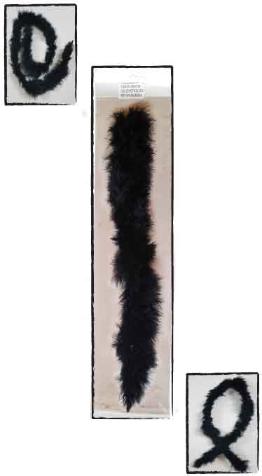 Feather Trimmings 6cmx90cm Black