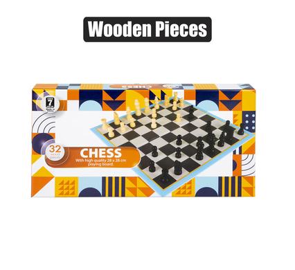 Chess Wood Pieces 28x28cm