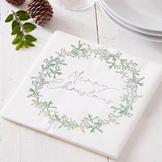 Napkins Merry X Mistletoe (16)