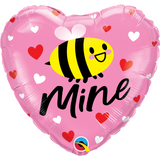 Foil Balloon Bee Mine Hearts