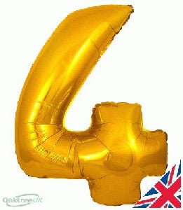 Foil Balloon - SS 4 Gold 34 inch