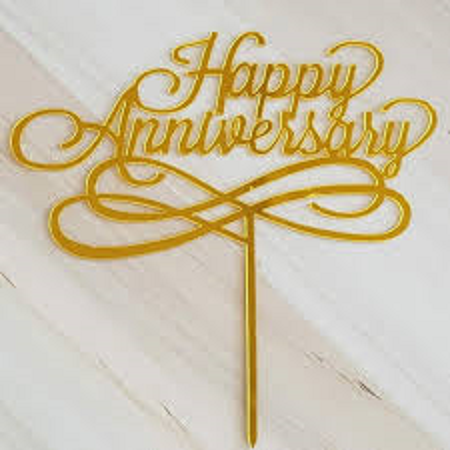 Cake Topper - Happy Anniversary