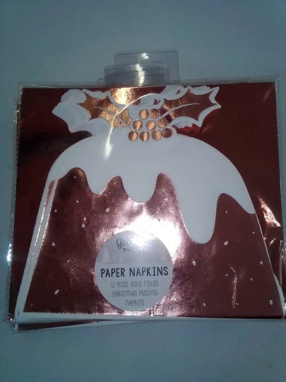 Xmas - Silver Pudding Napkins