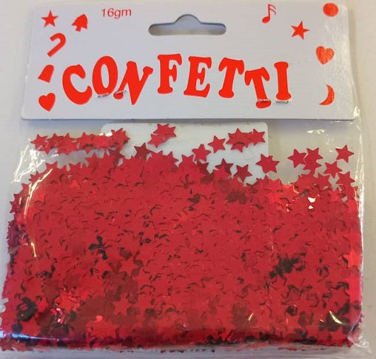 Confetti Stars Red 6mm