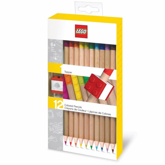 LEGO Coloured Pencils with Topper 12pc
