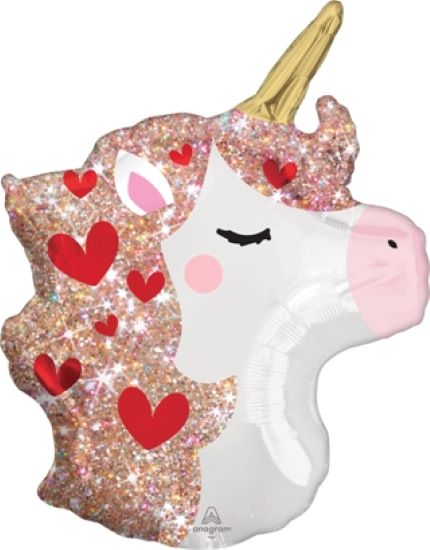 Foil Balloon Junior Shape Unicorn Sparkles