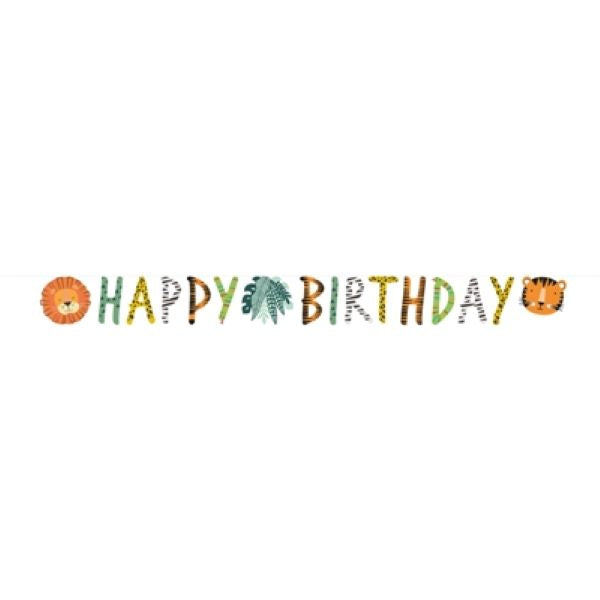 Get Wild Letter Banner Happy Birthday