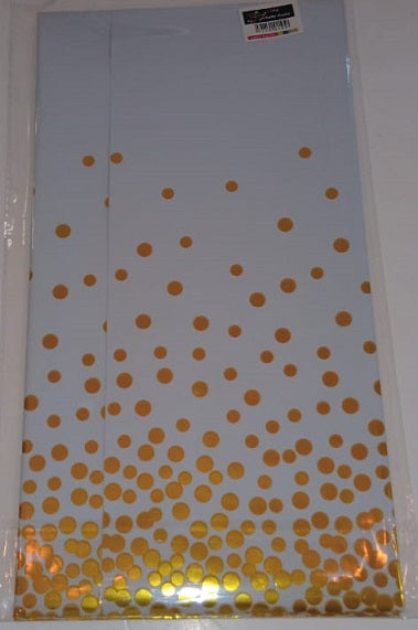 Table Cover - Plastic Gold Dots